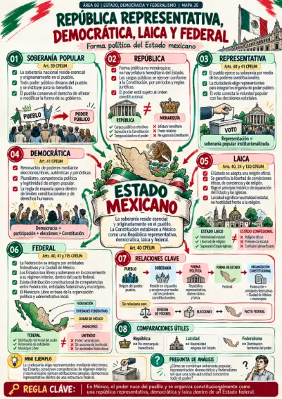 Mapa 35: República representativa, democrática, laica y federal
